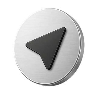 Decorative 3D send icon with arrow on the contact us page